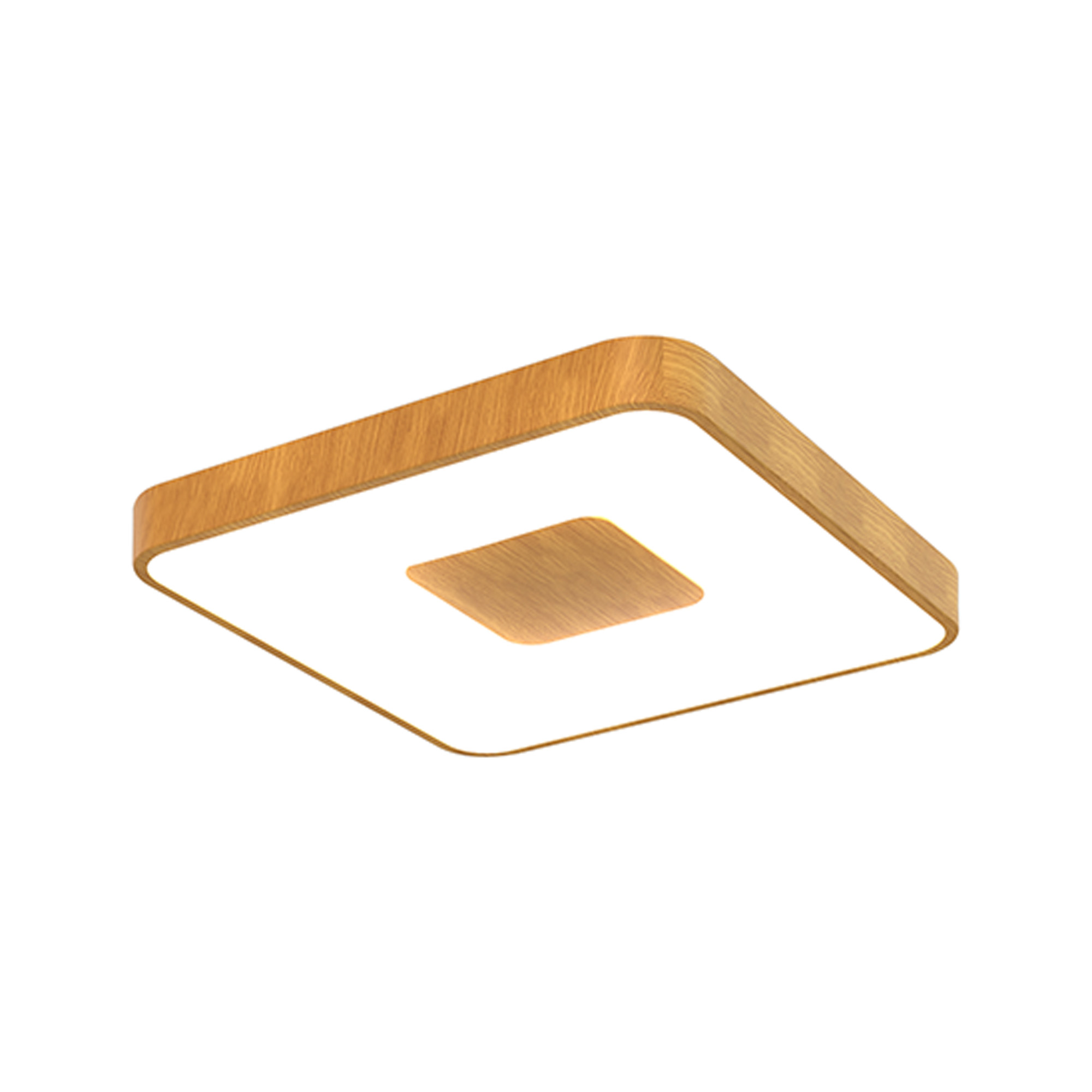 M7921  Coin 80W LED Square Ceiling Wood Effect